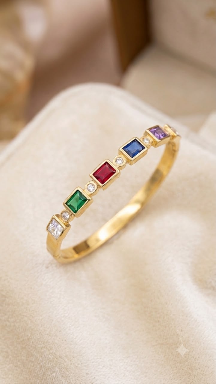 Classic Multi-Gem bangle