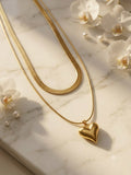 Double Chain Heart Necklace ✨