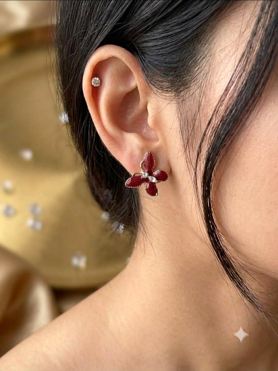 Crystal Butterfly Earrings