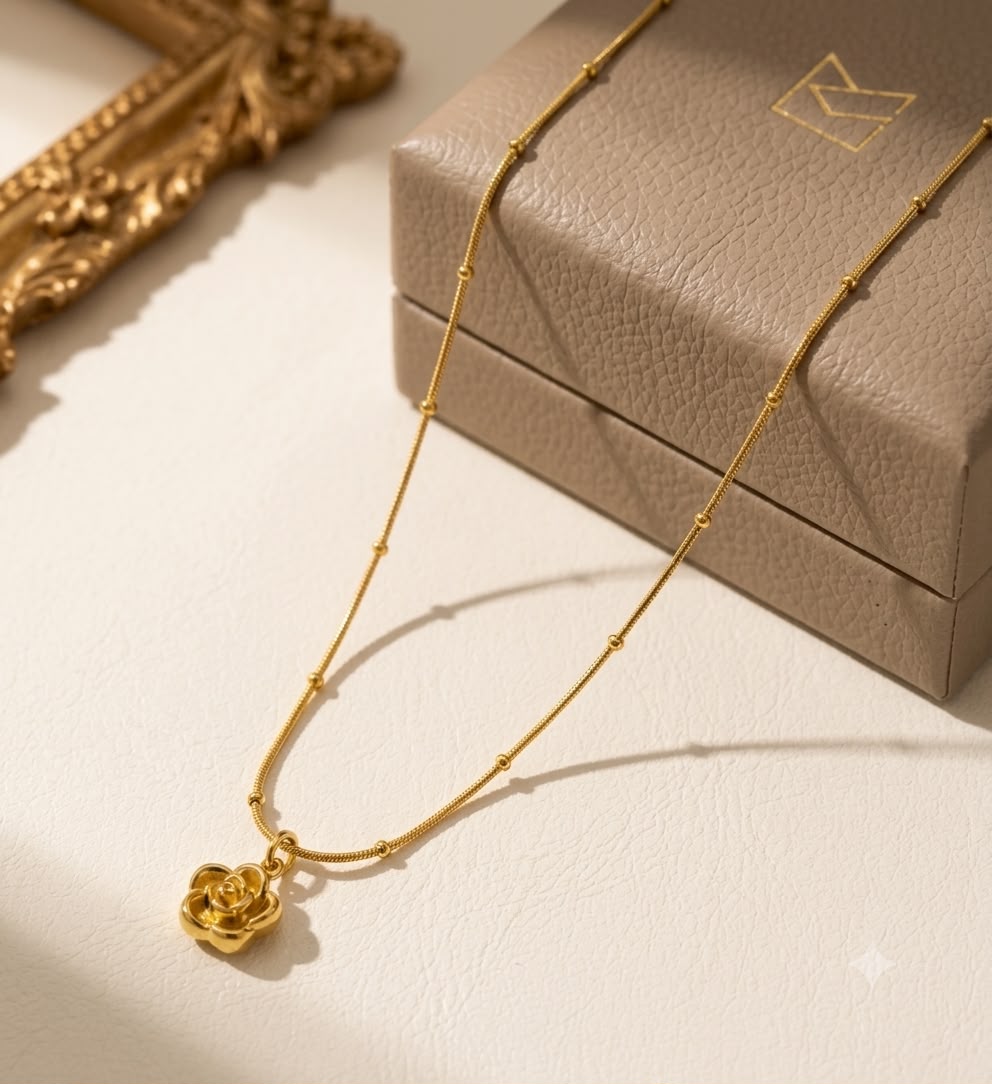 Golden Rose Pendant